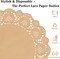 100 Pcs Paper Doilies for Table, Round Paper Placemats Disposable for Tableware Decor, 13.5 Inches Lace Place Mats for Birthday Wedding Banquet Party-01